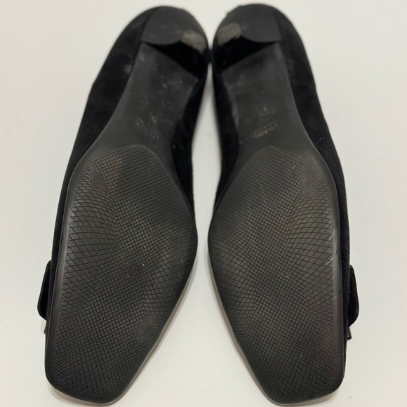 PRADA Vintage Red Label Black Square Toe Suede Buckle Kitten Heels EUC - Picture 9 of 11